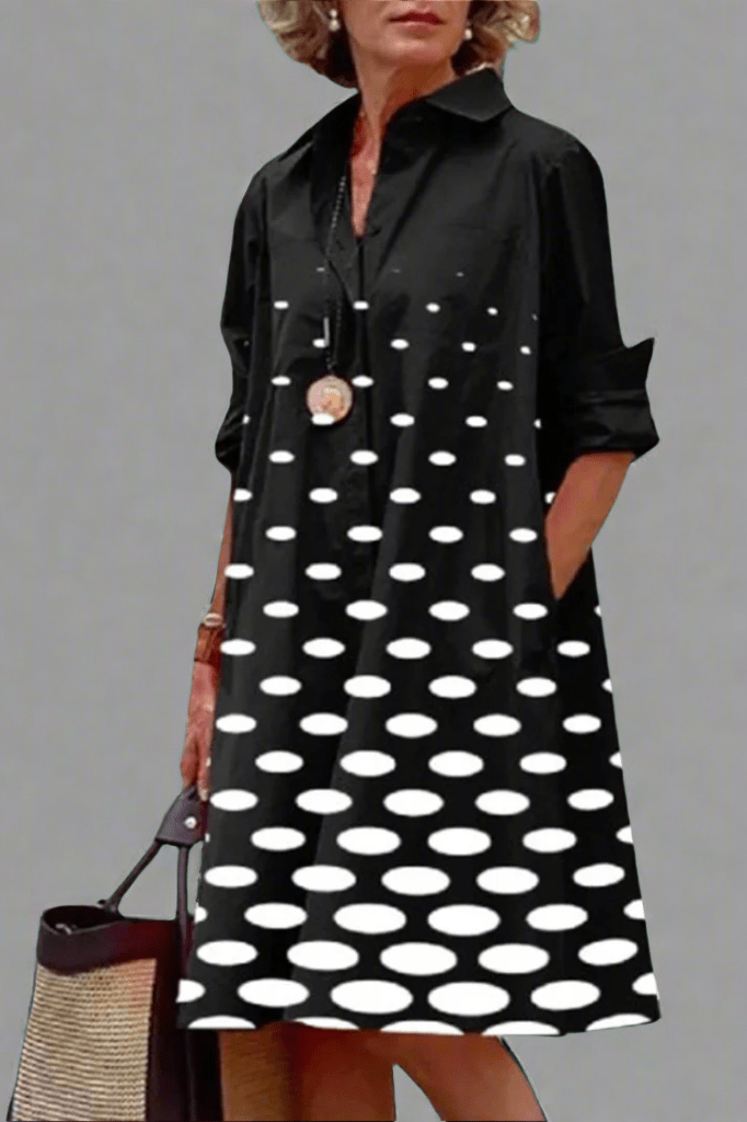 Elegant Black Shirt Dress for Women