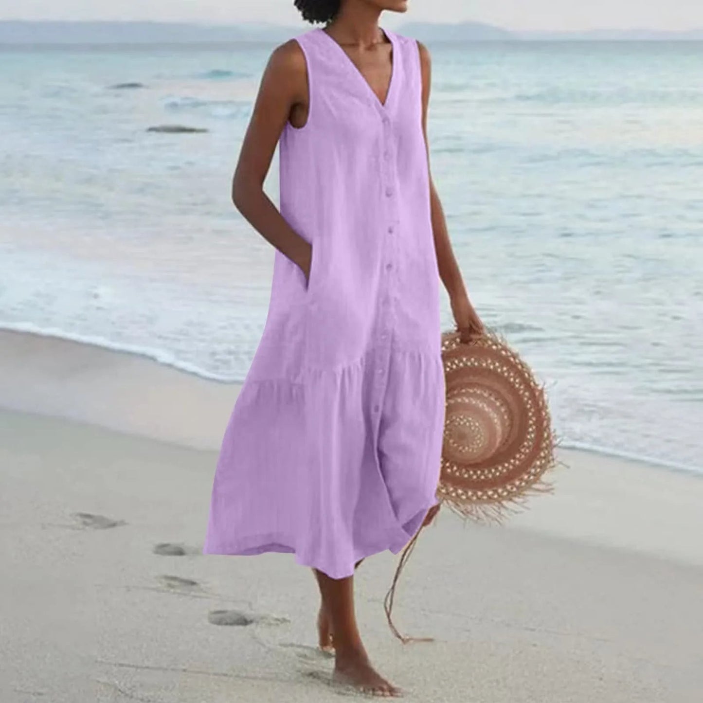 Elegant White Sundress for Women