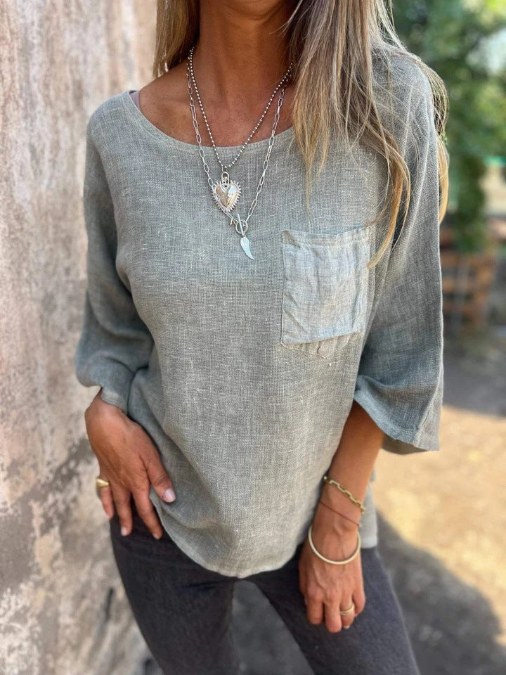 Comfortable Tunic Blouses for Women with Round Neck Style