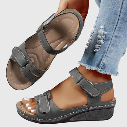Adjustable Strap Wedge Sandals