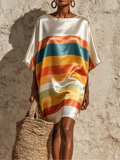 Striped Oversized Mini Dress
