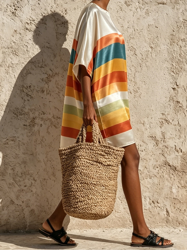 Striped Oversized Mini Dress