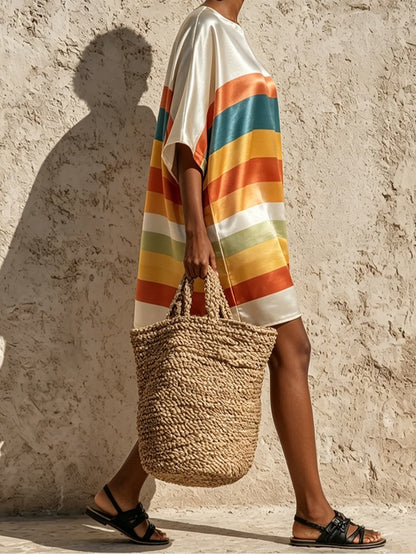 Striped Oversized Mini Dress