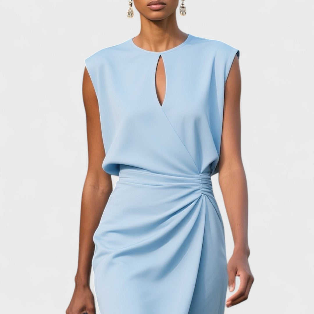 Sleeveless Midi Dress with Side Slit