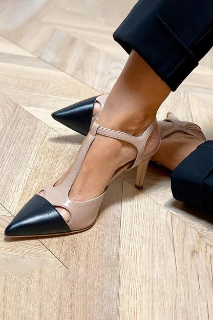 Elegant Beige Wedding Shoes for Women with Ankle Strap Style