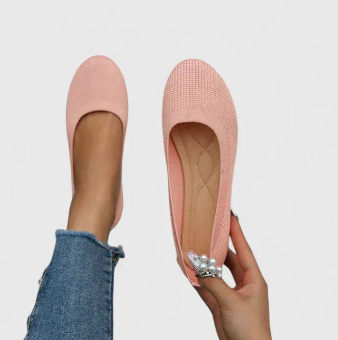 Comfortable Flats for Women with Woven Upper Style