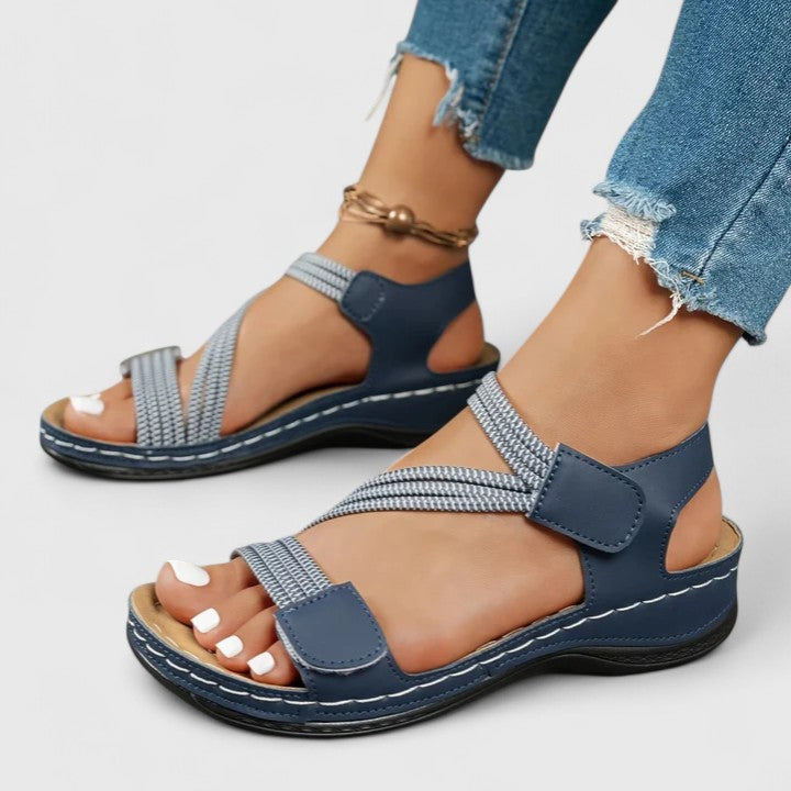 Comfortable Orthopedic Sandals for Women with Elastic Strap Platform Style