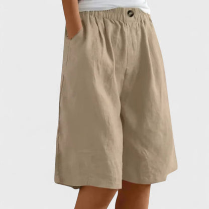 Effortless Linen Shorts for Women with High Waist Style