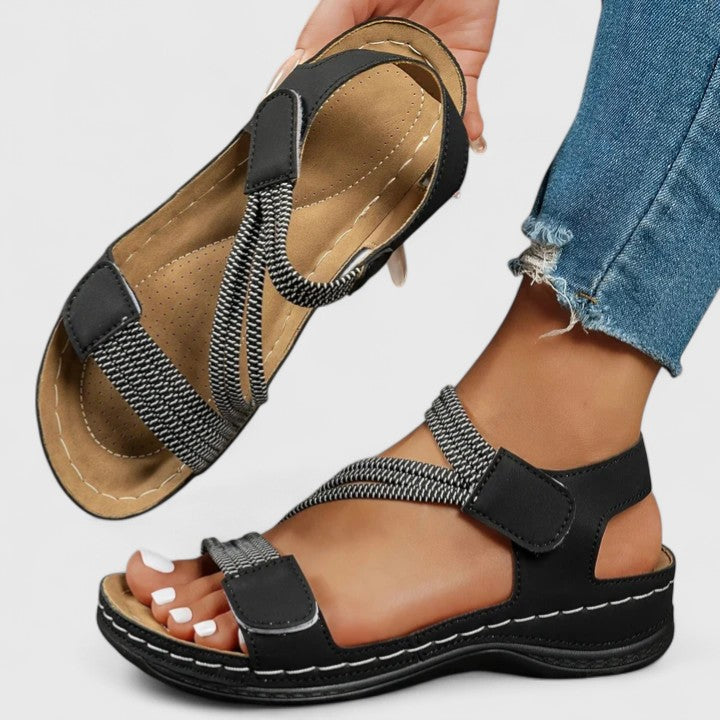 Comfortable Orthopedic Sandals for Women with Elastic Strap Platform Style
