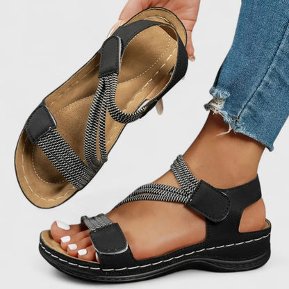 Comfortable Orthopedic Sandals for Women with Elastic Strap Platform Style