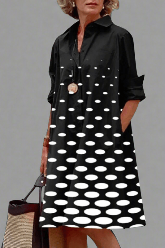 Elegant Black Shirt Dress for Women