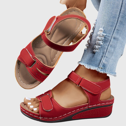 Adjustable Strap Wedge Sandals