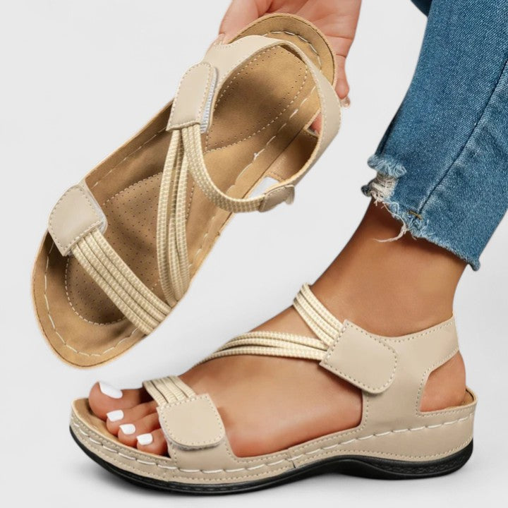 Comfortable Orthopedic Sandals for Women with Elastic Strap Platform Style