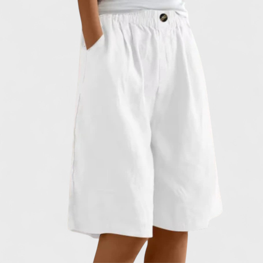 Effortless Linen Shorts for Women with High Waist Style