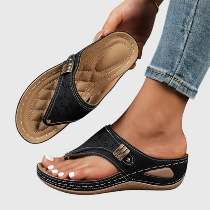Comfortable Orthopedic Sandals for Women with Cutout Strap Platform Open Toe Style