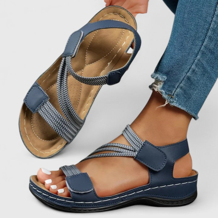 Comfortable Orthopedic Sandals for Women with Elastic Strap Platform Style