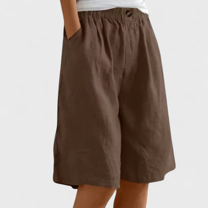 Effortless Linen Shorts for Women with High Waist Style