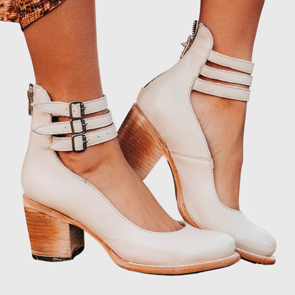 Stylish Boots for Women with Buckle Strap Style