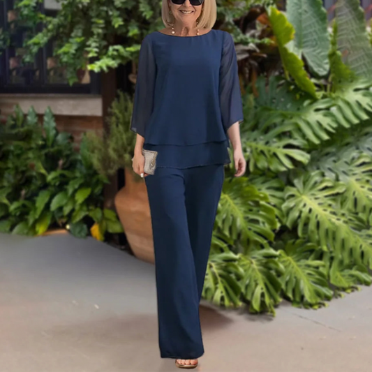 Effortless Two Piece Pants Set for Women