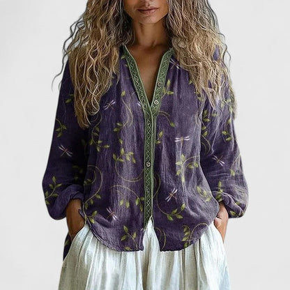 Effortless Floral Blouses for Women with Zip Front Style