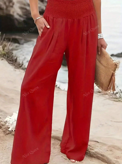 Effortless Wide Leg Linen Pants for Women