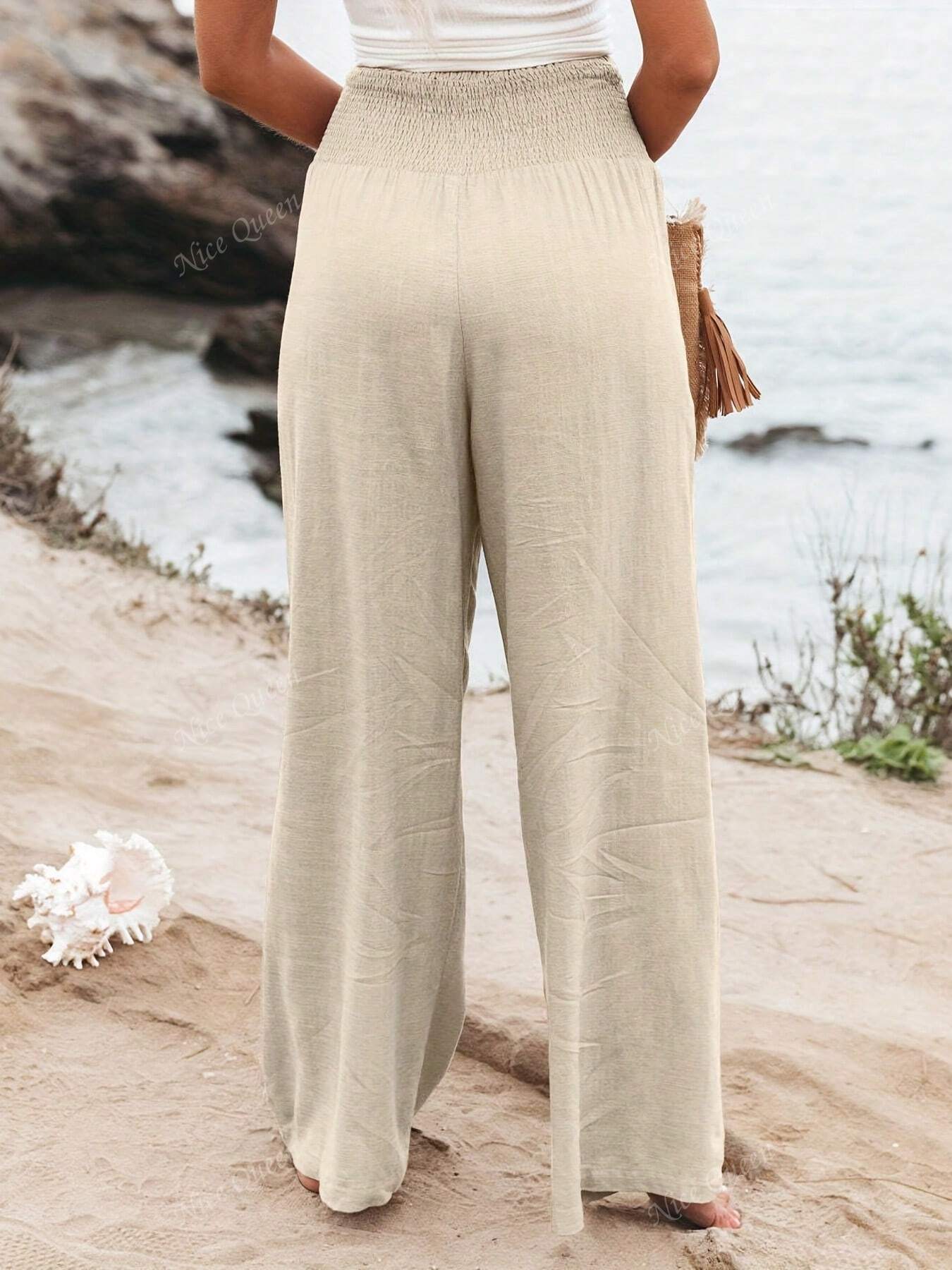 Effortless Wide Leg Linen Pants for Women