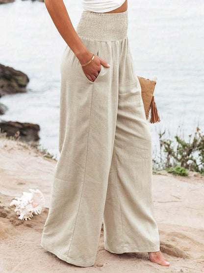 Effortless Wide Leg Linen Pants for Women