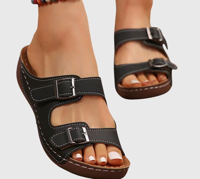 Comfortable Orthopedic Sandals for Women with Buckle Strap Style