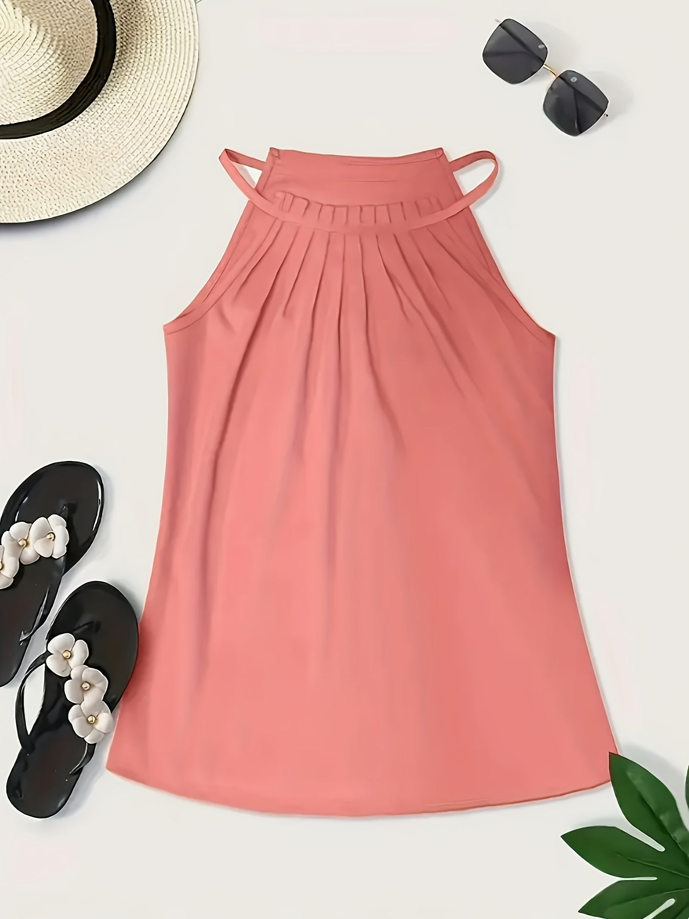 Stylish Halter Blouses for Women with Ruched Collar Style
