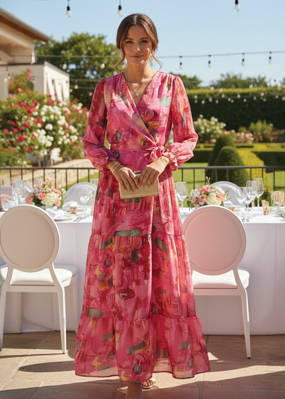 Elegant Pink Maxi Dress for Women