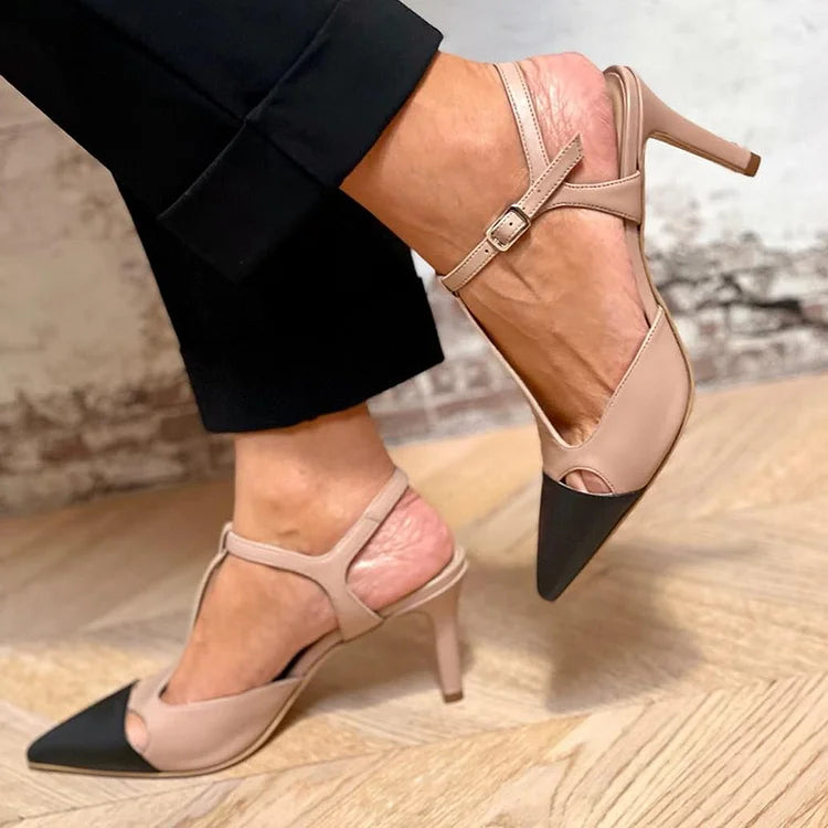 Elegant Beige Wedding Shoes for Women with Ankle Strap Style