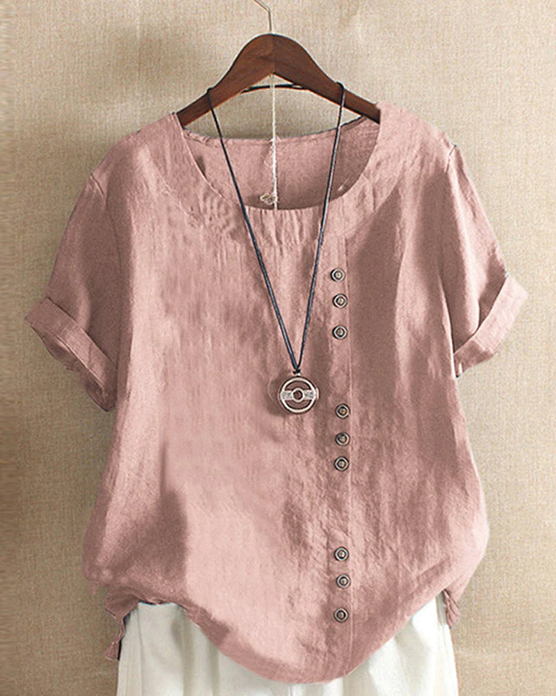 Effortless Button Detail Blouses for Women