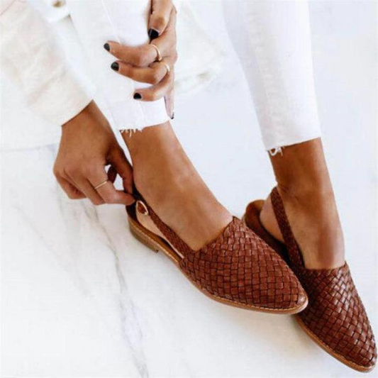 Comfortable Woven Mules for Women with Pointed Toe Style