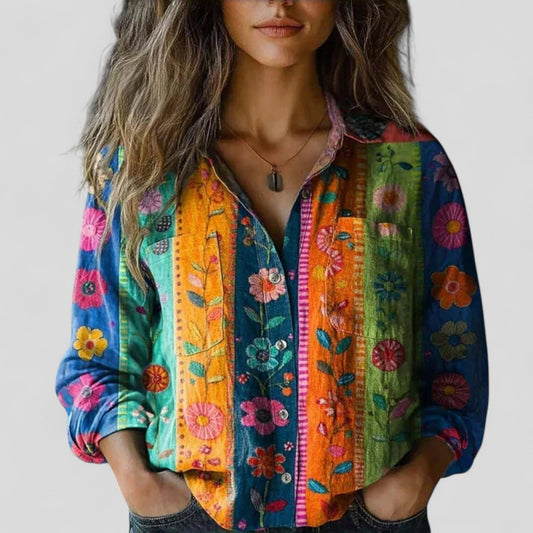 Effortless Floral Jacket for Women with Zip Front Style
