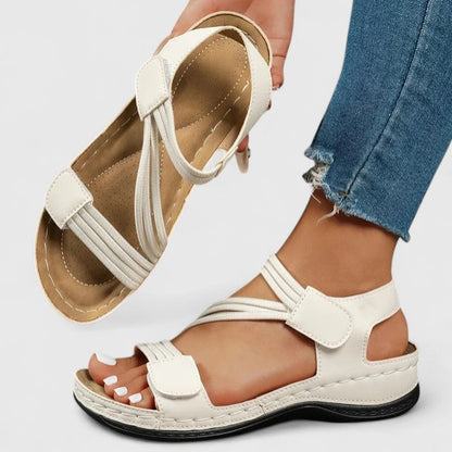 Comfortable Orthopedic Sandals for Women with Elastic Strap Platform Style