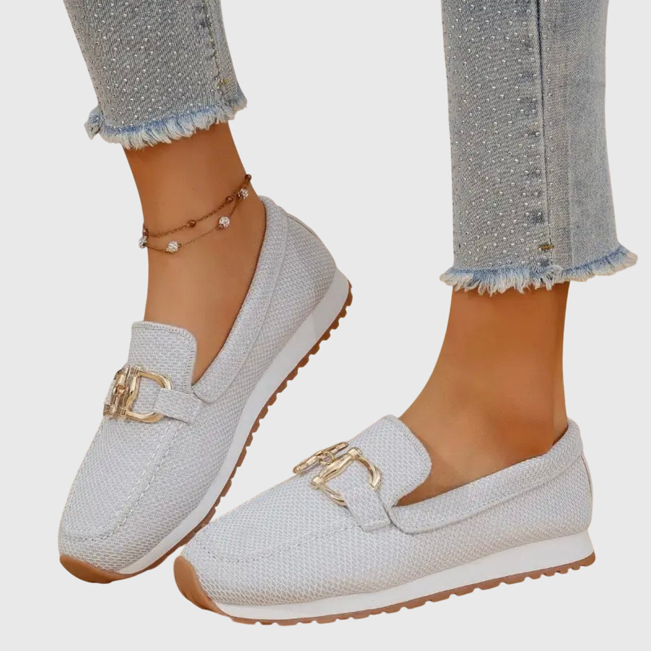 Comfortable Loafers for Women with Buckle Detail Style