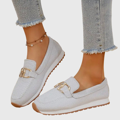 Comfortable Loafers for Women with Buckle Detail Style