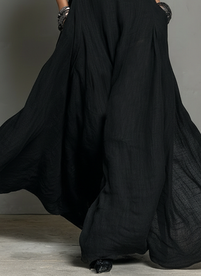 Elegant Black Maxi Dress for Women with Halter Neck Style