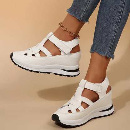 Comfortable Platform Sandals for Women with Cutout Strap Style