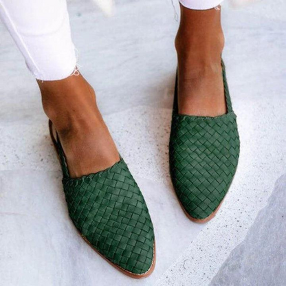 Comfortable Woven Mules for Women with Pointed Toe Style