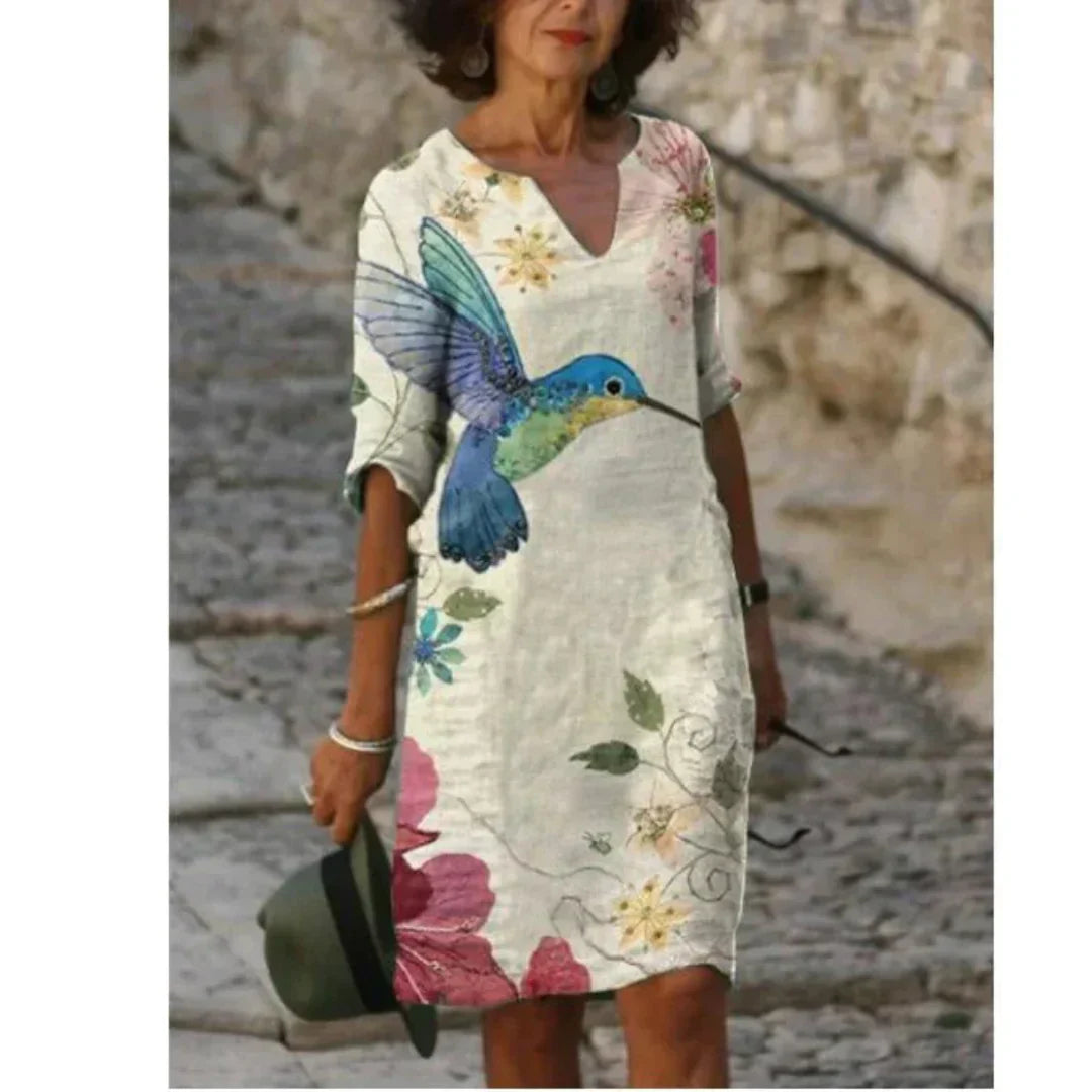 Effortless Green Sundress for Women with Printed Style