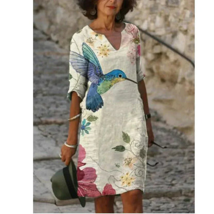 Effortless Green Sundress for Women with Printed Style