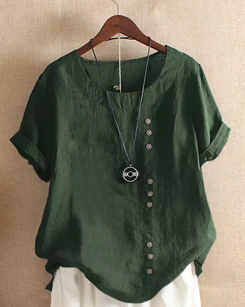 Effortless Button Detail Blouses for Women