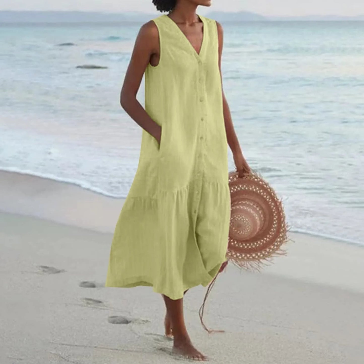 Elegant White Sundress for Women