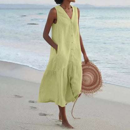 Elegant White Sundress for Women