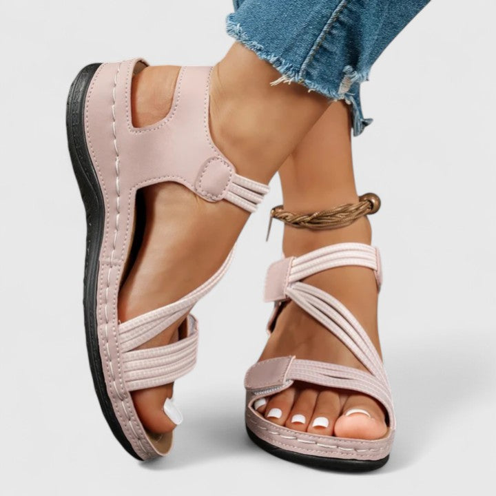 Comfortable Orthopedic Sandals for Women with Elastic Strap Platform Style
