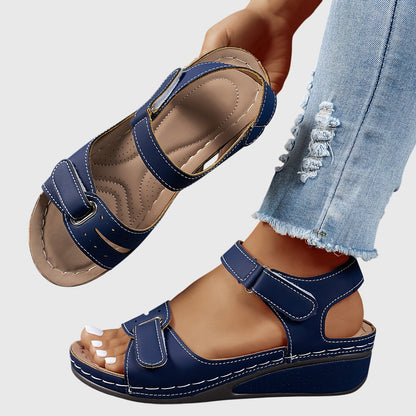 Adjustable Strap Wedge Sandals
