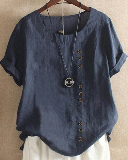 Effortless Button Detail Blouses for Women