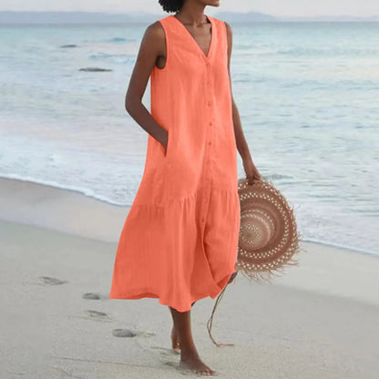 Elegant White Sundress for Women