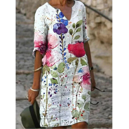 Effortless Green Sundress for Women with Printed Style